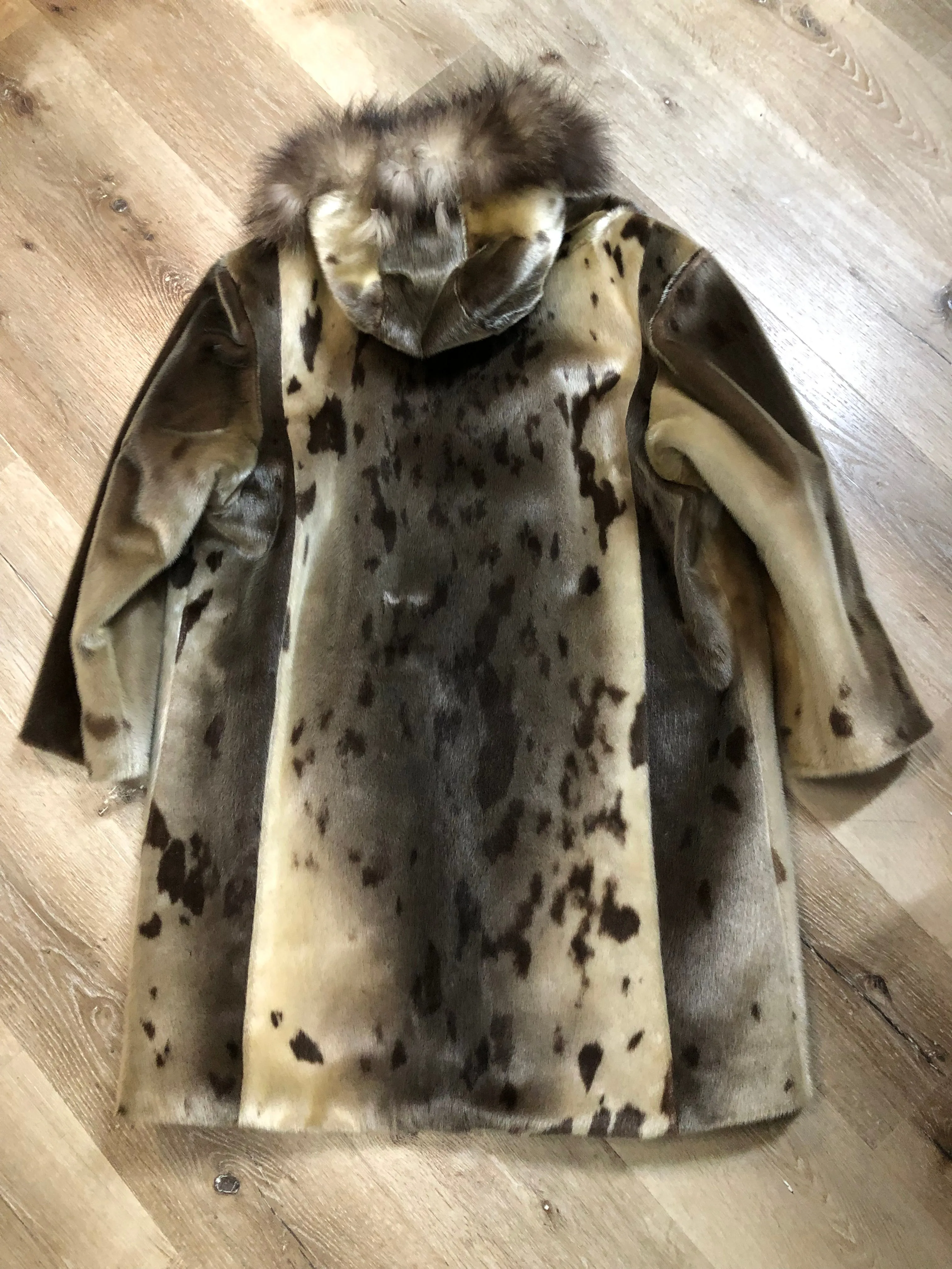 Vintage Indigenous Made Fur Parka, Size 46, Made in Newfoundland