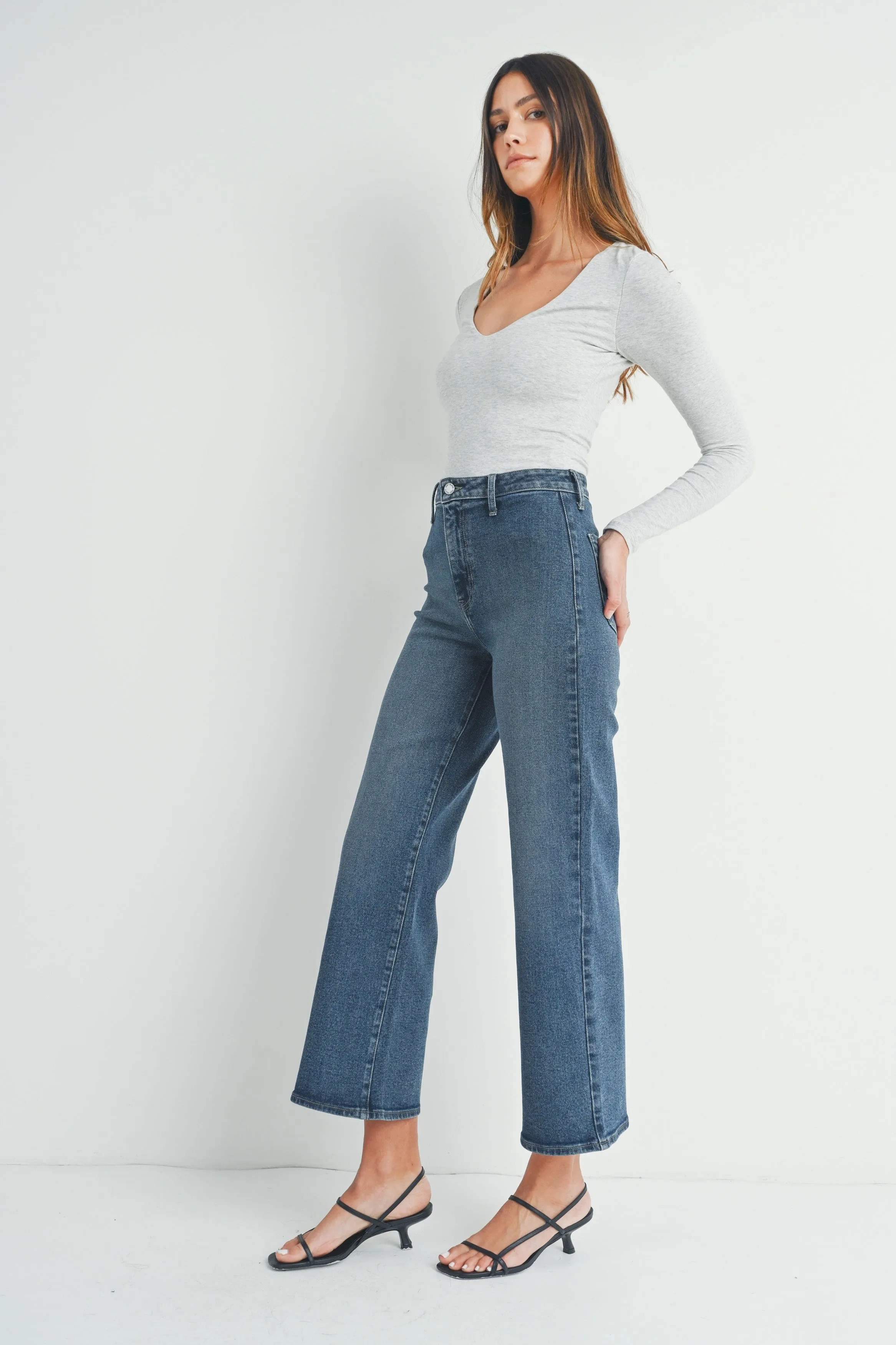 WIDE LEG TROUSER DENIM