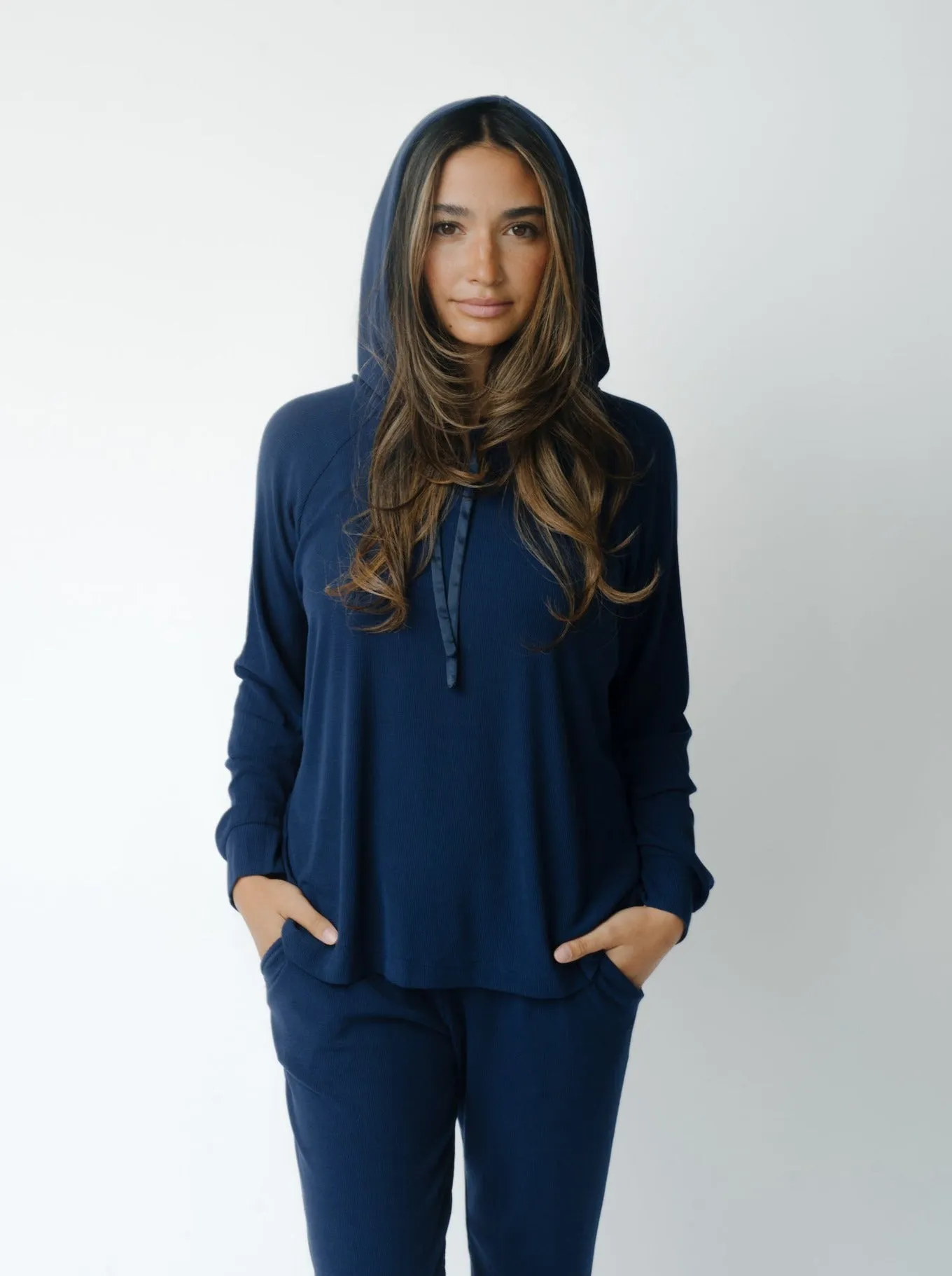 Women’s Bamboo Rib-Knit Hoodie