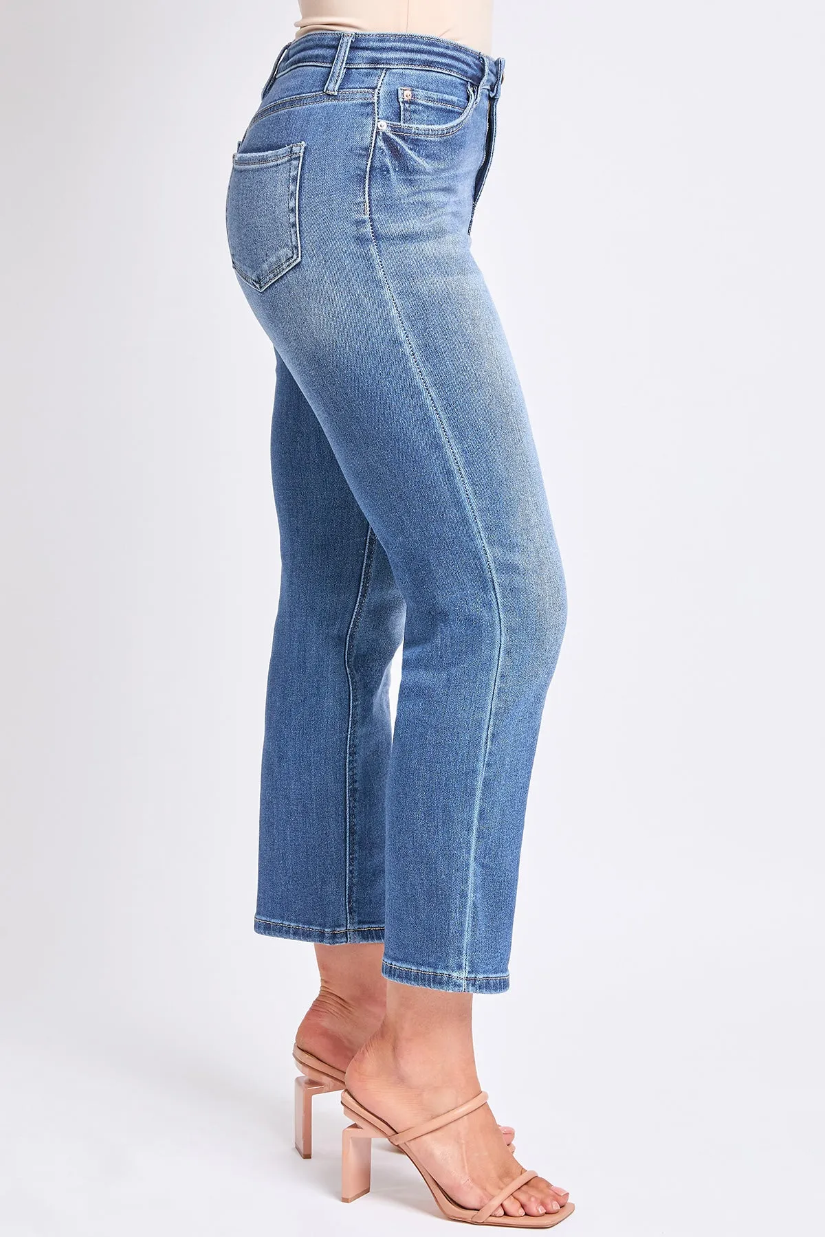 Women's High Rise Vintage Stretch Straight Leg Jeans