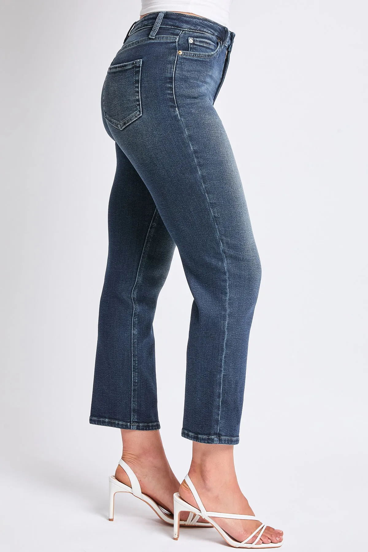 Women's High Rise Vintage Stretch Straight Leg Jeans