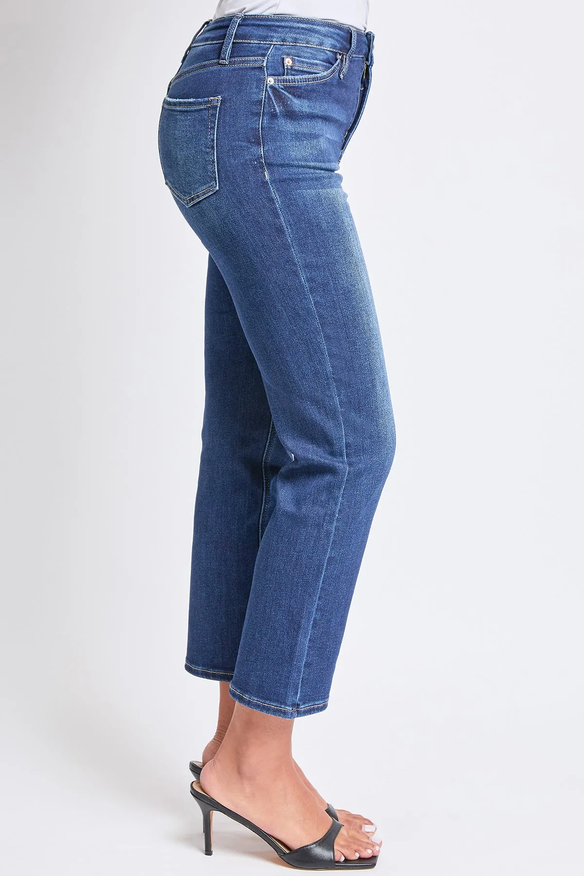 Women's High Rise Vintage Stretch Straight Leg Jeans