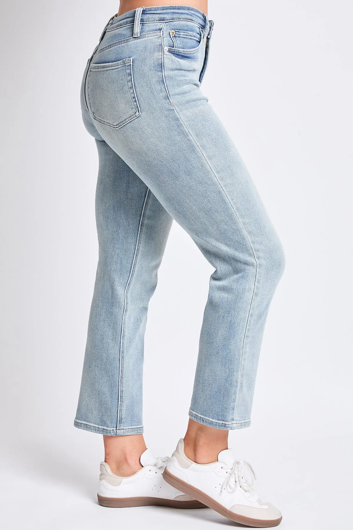 Women's High Rise Vintage Stretch Straight Leg Jeans