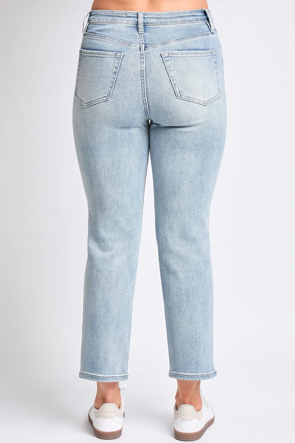 Women's High Rise Vintage Stretch Straight Leg Jeans