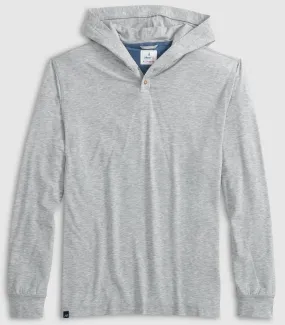 Woodley Cotton T-Shirt Hoodie in Seal by Johnnie-O