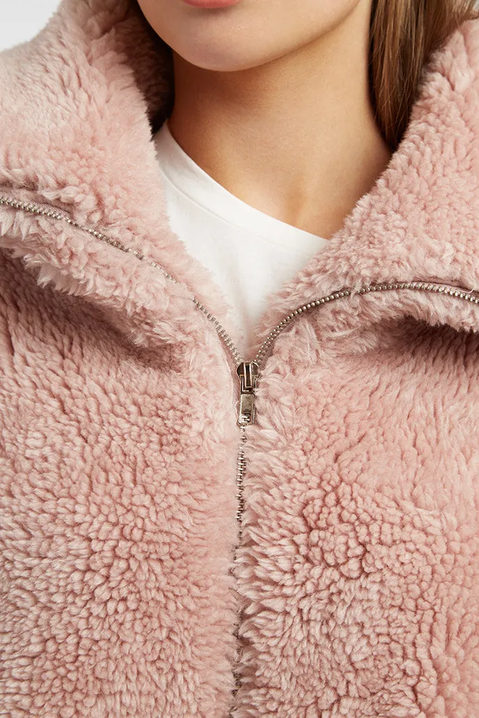 Woody Borg Oversized Bomber Jacket - Pink