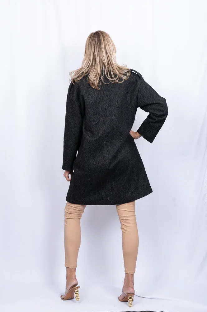 Wool coat with faux fur lining | JOAN COAT