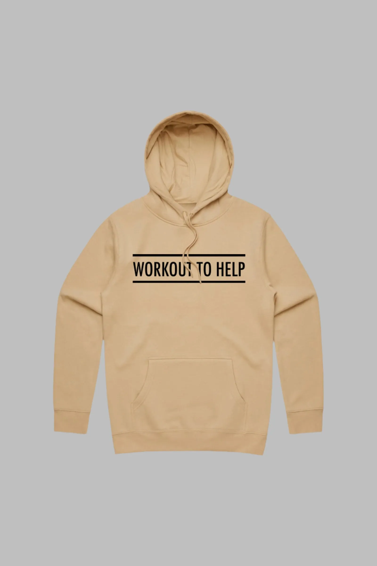 Workout To Help Pullover Hoodie - Sand