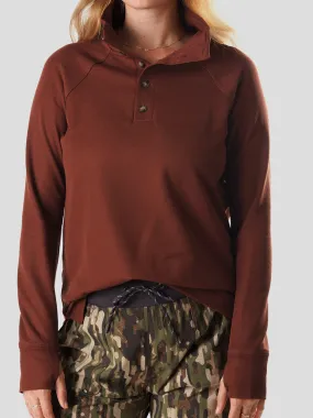 W's Hill Country TurboDry Pullover - Rust Brown